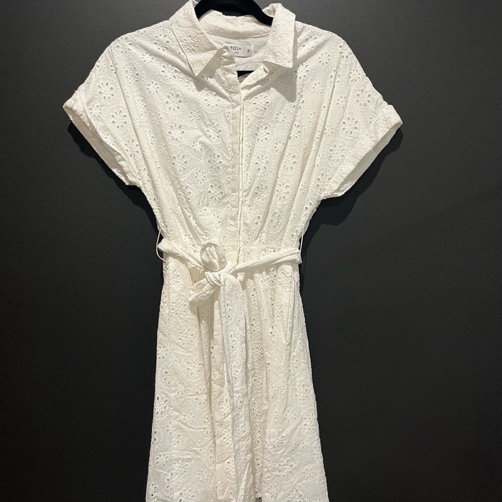Tinsel White Dolman Sleeve Midi Dress
